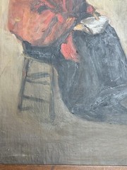 1920s Oil panting portrait woman Early American Artist