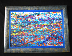Wyland Original Acrylic on Board „Color Burst 14″ 44″x32“ Signed COA New