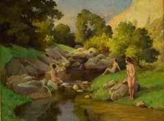 Laszlo KARPATHY (1900–1945) Artprice up to €1400, Three Nude Figures, oil,signed