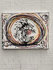 Small Unframed OOAK Original Abstract Acrylic Canvas Painting Wall Decor Art