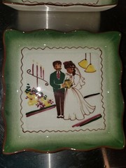 Two Vintage ceramic wall plaque from „Decorate Ceramics Inc“ Florencita CA