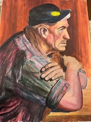1951 OIL PAINTING OF „CASEY STENGEL“ 5 CONSECUTIVE WORLD SERIES TITLES „1949-53“