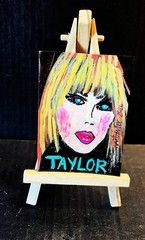 FREE SHIPPING MARILYN COKE colorful PAINTING POP ART Original SWARTZMILLER DNA