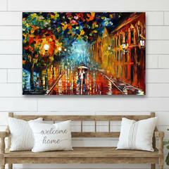 Leonid Afremov THE BEAUTY OF NIGHT RAIN 30″x24″ LIMITED EDITION GICLEE ORIGINAL