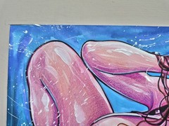 Original Tifa Lockhart Painting A4 Final Fantasy VII Fan Art Handmade Anime Girl
