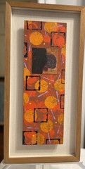 FLOATER FRAMED ORIGINAL ARTIST CONTEMPORARY MODERN ABSTRACT MIXED MEDIA SIGNED