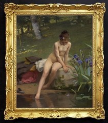 Hand-painted classical oil painting art female woman nude on canvas 24X30″