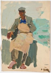 Anatoli Dovzhenko (1932-1991) „Resting Worker“, Tempera, 1960 (1)