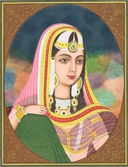 Portrait Painting Of Dilras Banu Begum Wife Of Mughal Emperor Aurangzeb 10″x13″