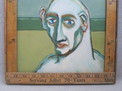 Framed Male Portrait Painting Original Masculine Men, Fine Art