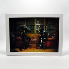 Transform Your Room with Predator VS Alien Play Chess Art Poster Wall Painting
