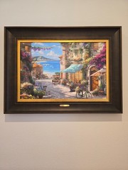 Thomas Kinkade Studios Italian Café PP 125/295 18×27 Estate Bronze Framed 26×35