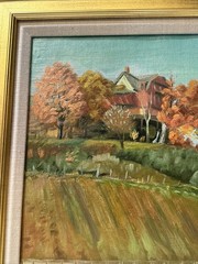 Antique North Carolina Painting Impressionist 1918 Landscape William Kirkgaard