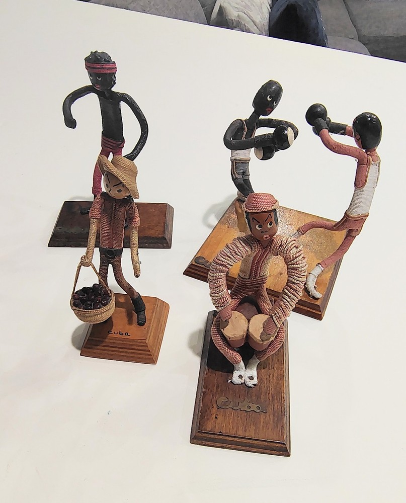 4 Antique Cuban Sculpture Cuban Art Vintage Cuba Figurines