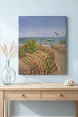Coastal Beach Dunes Painting Ocean Seascape Coastal Wall Art 16×20