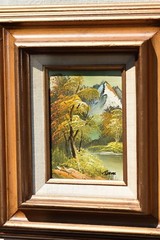 WENDY REEVES ORIGINAL OIL PAINTING MOUNTAIN STREAM LANDSCAPE FRAMED