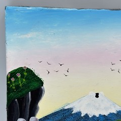 Gustavo Quindigalle Tigua Ecuador Folk Art Painting Sheepskin – Andean Village