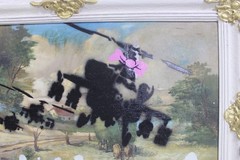 Banksy – “Wrong War” Oil on Canvas, Artist Frame, Good Condition