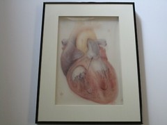 TED BLOODHART PAINTING POP ART HUMAN SCIENCE MEDICAL SURGICAL REALISM HEART 1970
