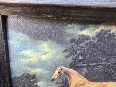 A Palomino & A Spaniel Landscape by Charles Towne Mini Giclée Varnish Print