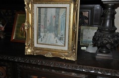 ‚ New York City Winter scene ‚ by Listed Artist Guy Wiggins (1883 – 1962 )