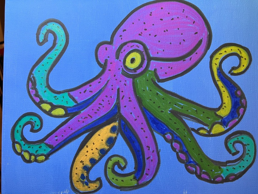 8×10 Acrylic Painting Specialist NOT An Octopus „Gold Edition“ Single Release
