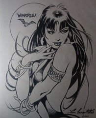 Original pen and ink hand drawing art by J&M Tarantula Title Demonized 2006