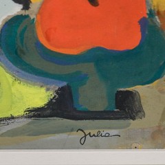 Christian Julia (1921-1991) – Mid 20th Century Gouache, Fruits and Forms I