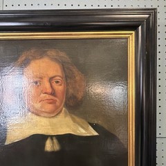 17th Century Oil On Canvas Portrait Of Hugh Peters By Anton Van Dyck
