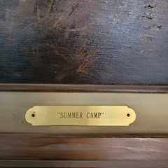 Lamar Rowbury „Silence“ and „Summer Camp“ Framed Oil Paintings – 44×22 & 26×22