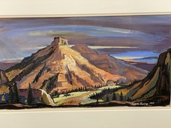 RARE Louie Ewing „Navaho Butte“ Original Gouache Painting & Serigraph Fine Art