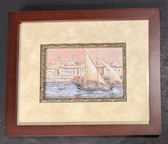 JEAN BRUN, Watercolor Print, Adele’s, France Colors of Provence, Matted & Framed