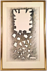 Listed American Artist David Smith (1906-1965) Signed Spray Paint On Paper 1963