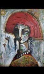 Acrylic On Canvas Carlos Cesar cuban Art 80×60 Cm .“mirame.“