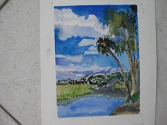 SARASOTA, FL, MYAKKA STATE PARK/ORIGINAL GOUACHE / 9″W X12″H / MIMI DAVIS, ARTST
