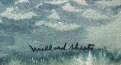 1951 EMERALD BAY Catalina Island by CaLiFoRnia Regionalist Icon MILLARD SHEETS
