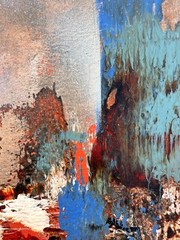 Leonardo Nierman oil painting Ruins