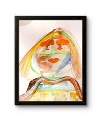 Expressive Split Face #15 11 X 14″ Light Color Painting Paper