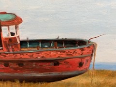 Joseph Medill Fire boat Chicago Original Oil Painting Signed Daniel W Green