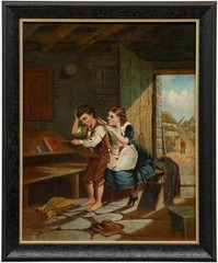 James Clarke Waite (1832-1920) – Late 19th Century Oil, In the Schoolroom