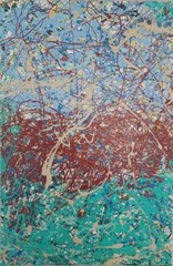 Original acrylic on canvas 1 inch canvas, Sustained weaving of depth & color