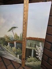 Large Coastal Beach Scene Oil Painting Signed