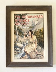1909 Original Art Langdon Smith Painting Arrowhead Water Advertisement Signed