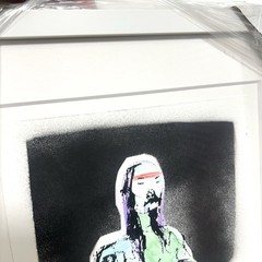 Anthony Lister Hand Embellished watercolor Print ‘Boat Ramp Man’ 17/100 W/ COA