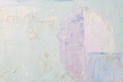 Mid-Century Abstract Oil Painting By Chirard? With Wooden Frame