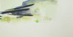 ALFRED BIRDSEY VINTAGE ORIGINAL WATERCOLOR BERMUDA TOWN SCENE PAINTING