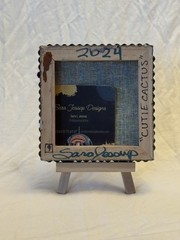 Acrylic Painting Decor On 4”x4” Canvas- Cactus By Sara Jessup (SJessupArt)