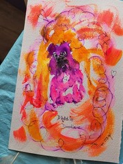 6 X 9 Original Paper Gallery Home Decor Interior Art Funny Dog -Doodle