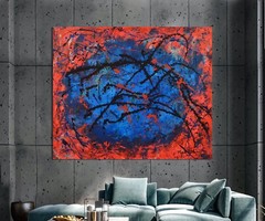 Jackson Pollack style ￼painting￼ 72” X 60”Acrylic, Abstract,POP,XL,Modern,Landsc