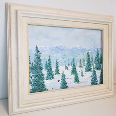 Original Art Painting „Mountain Pass“ Signed By Nighswonger 13 1/8″ X 16 1/8″